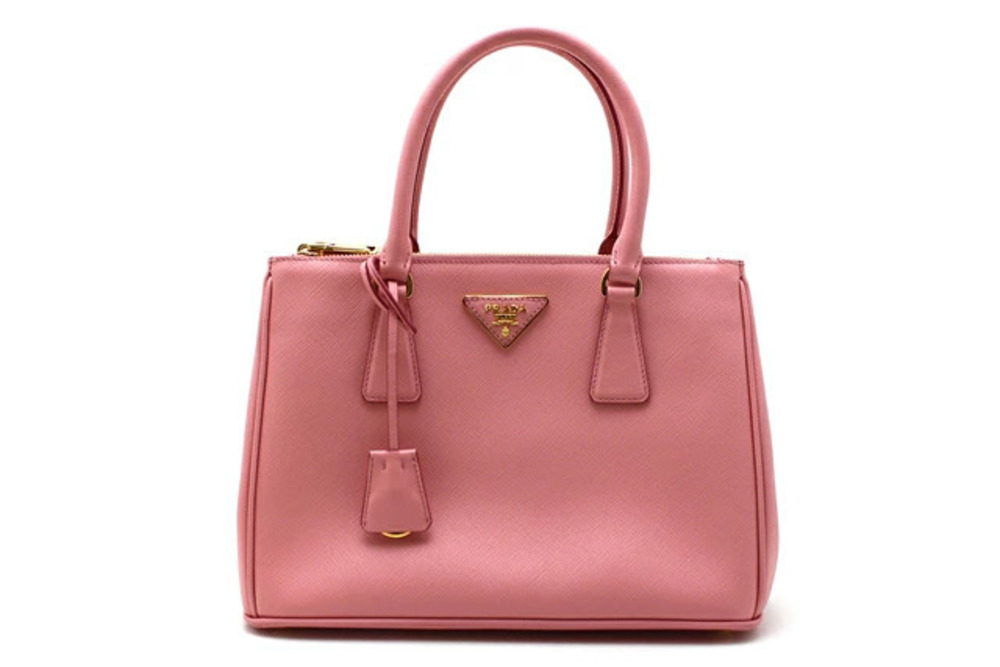 Prada Saffiano Leather Handbag Galleria Bag Pink